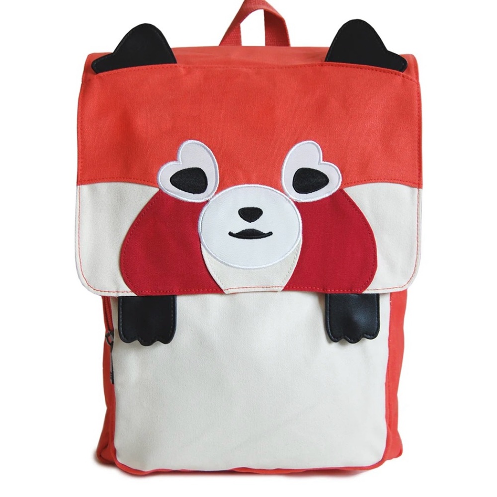 Floral Frolic Red Panda Backpack .